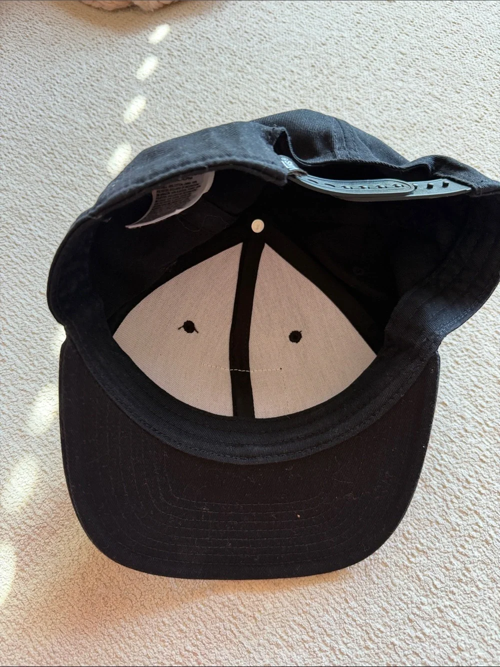 Vans Black Cap with Orange Logo Patch